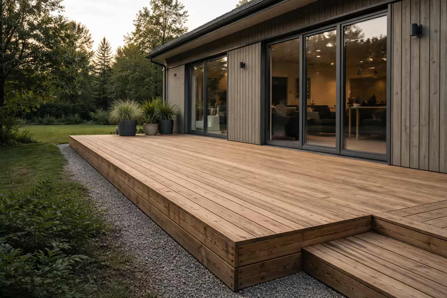 Terrasse i træ udført af Brdr. Gamsgaard - tømrerarbejde i Aarhus